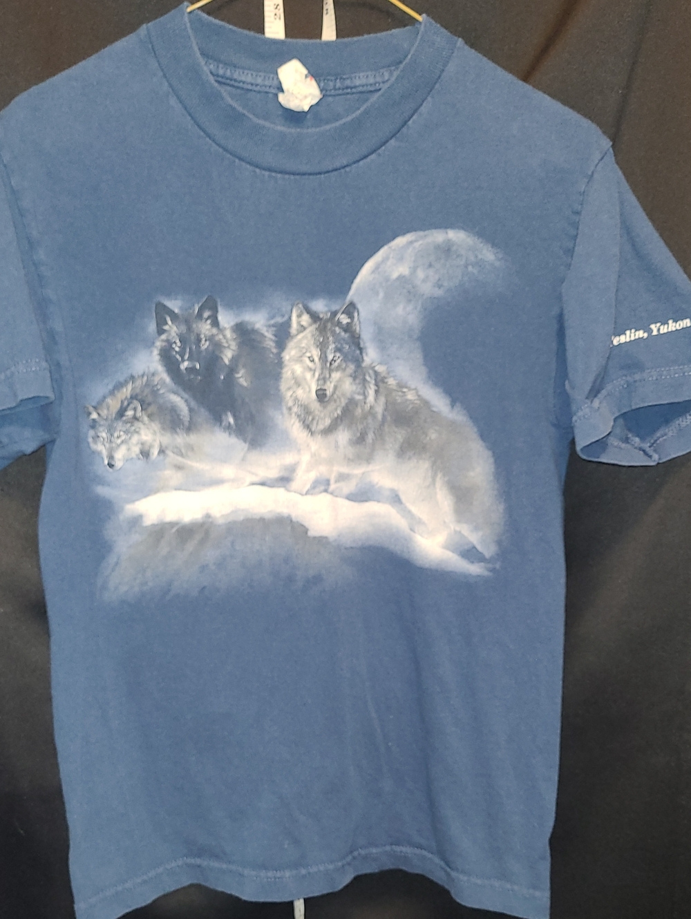 Vintage Blue Wolf Pack Teslin,Yukon Graphic Tee